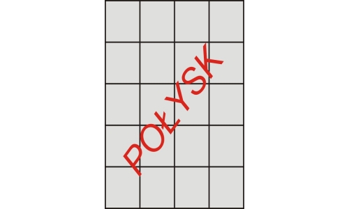 Etykiety samoprzylepne na arkuszach A4 białe błyszczące  52.5x59.4